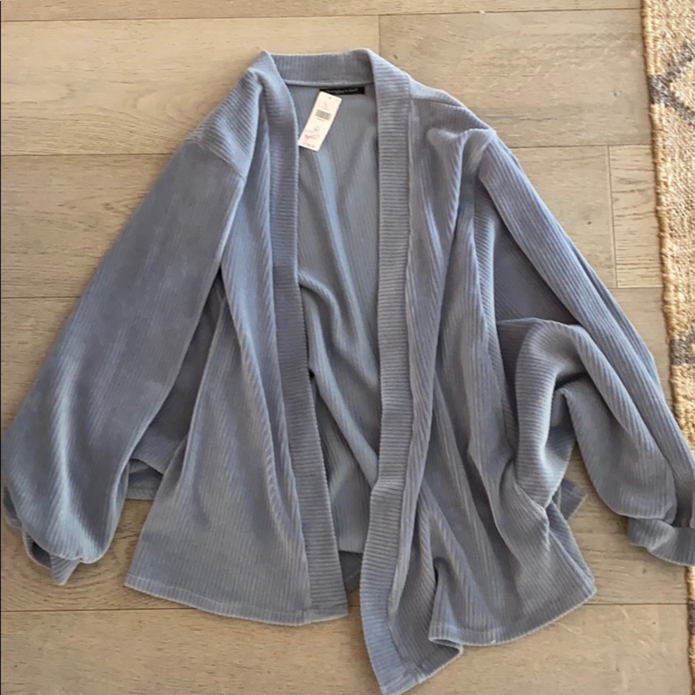 Anthropologie baby blue kimono style cardigan NWT